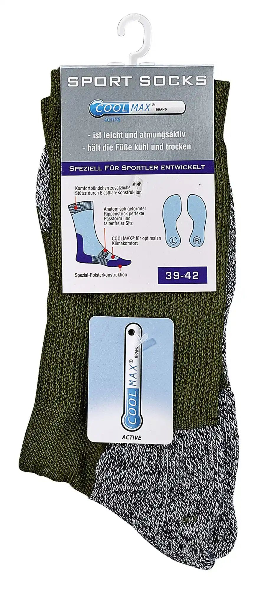 Wandersocken Trekkingsocken Sportsocken Funktionssockenhier in der Farbe schwarz und grau Abgebildet