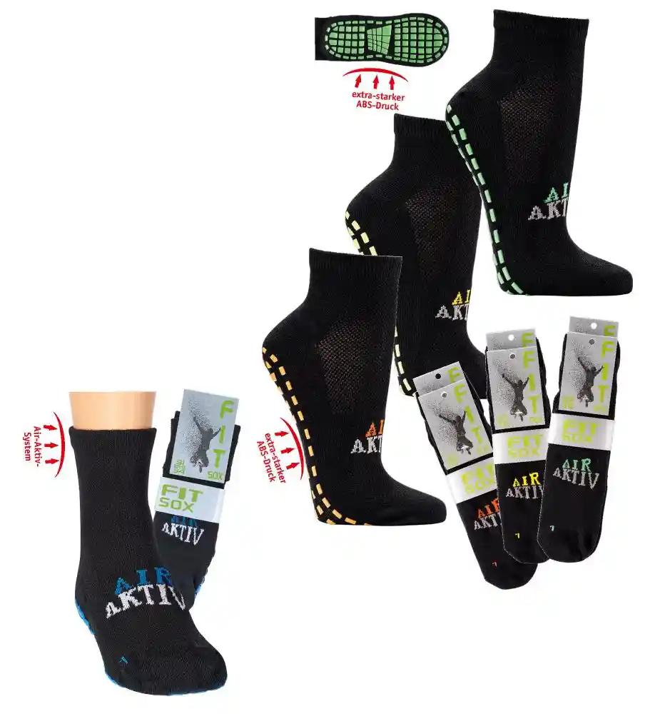 2 a 6 pares de calcetines deportivos, zapatillas con calcetines ABS, Fit Sox Jump Socks, antideslizantes