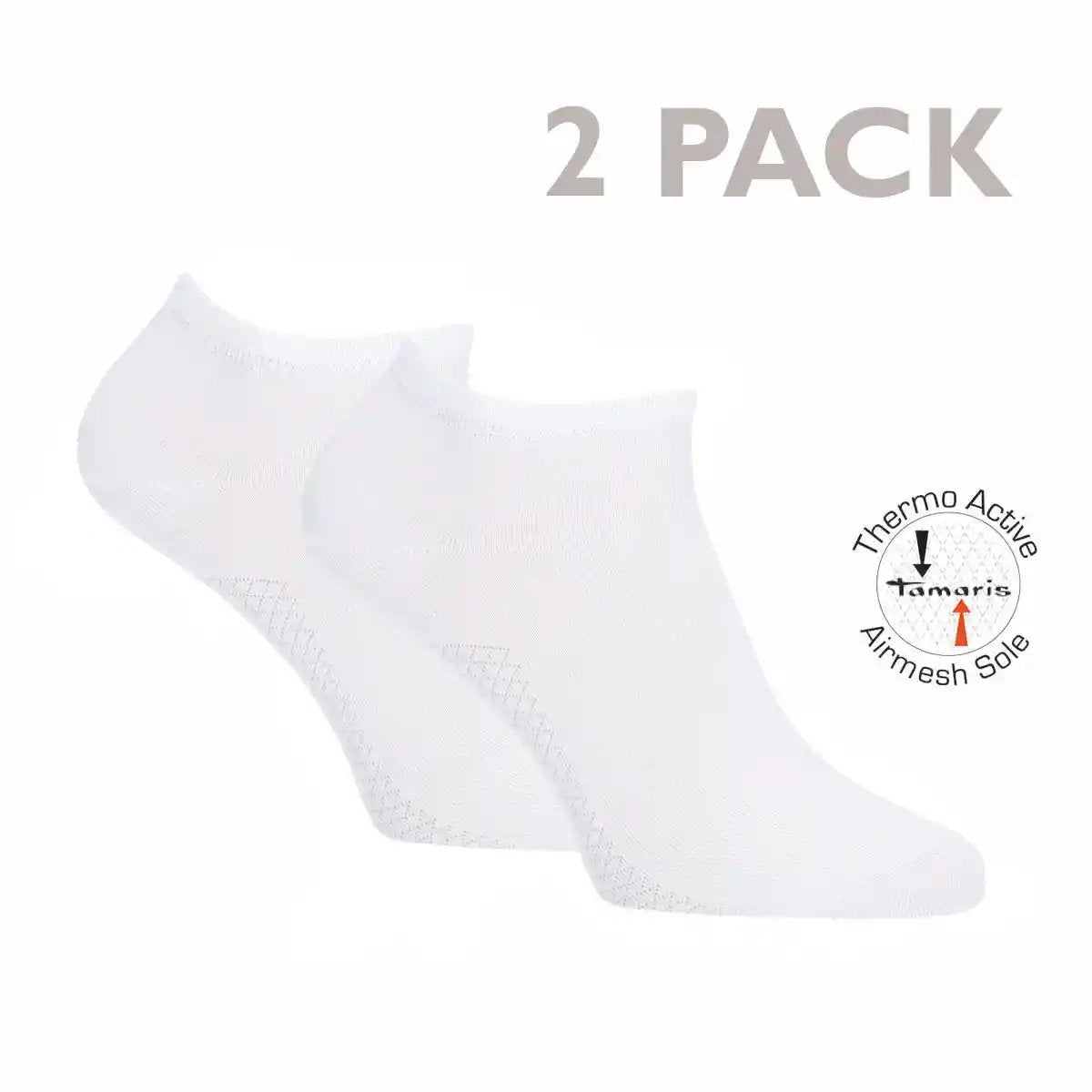 Socken derv Farbe weiß und bestens für Yoga und Pilates geeignet. Der kurze Schaft der Socken verfügt über ein schmales Bündchen. Die Füßlinge sind  Thermoactive. 