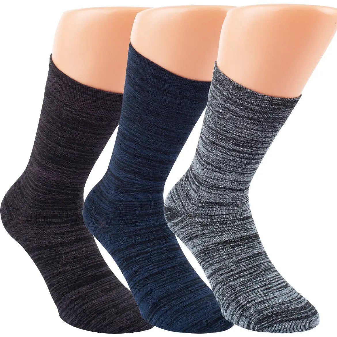 Bambus Viskose Socken melange dunkel mit Softrand im 6 bis 15 Paar Pack